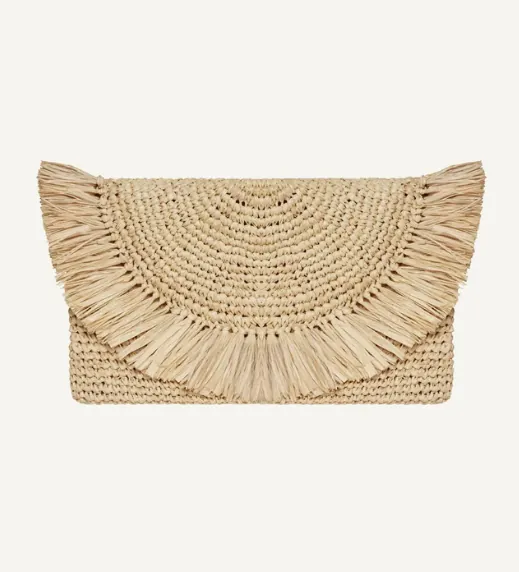 Palma Clutch Natural Raffia